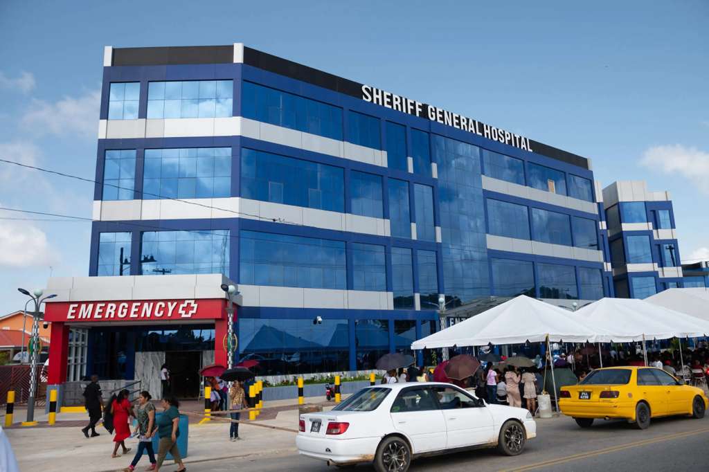 Illustrative photograph of a contemporary hospital building